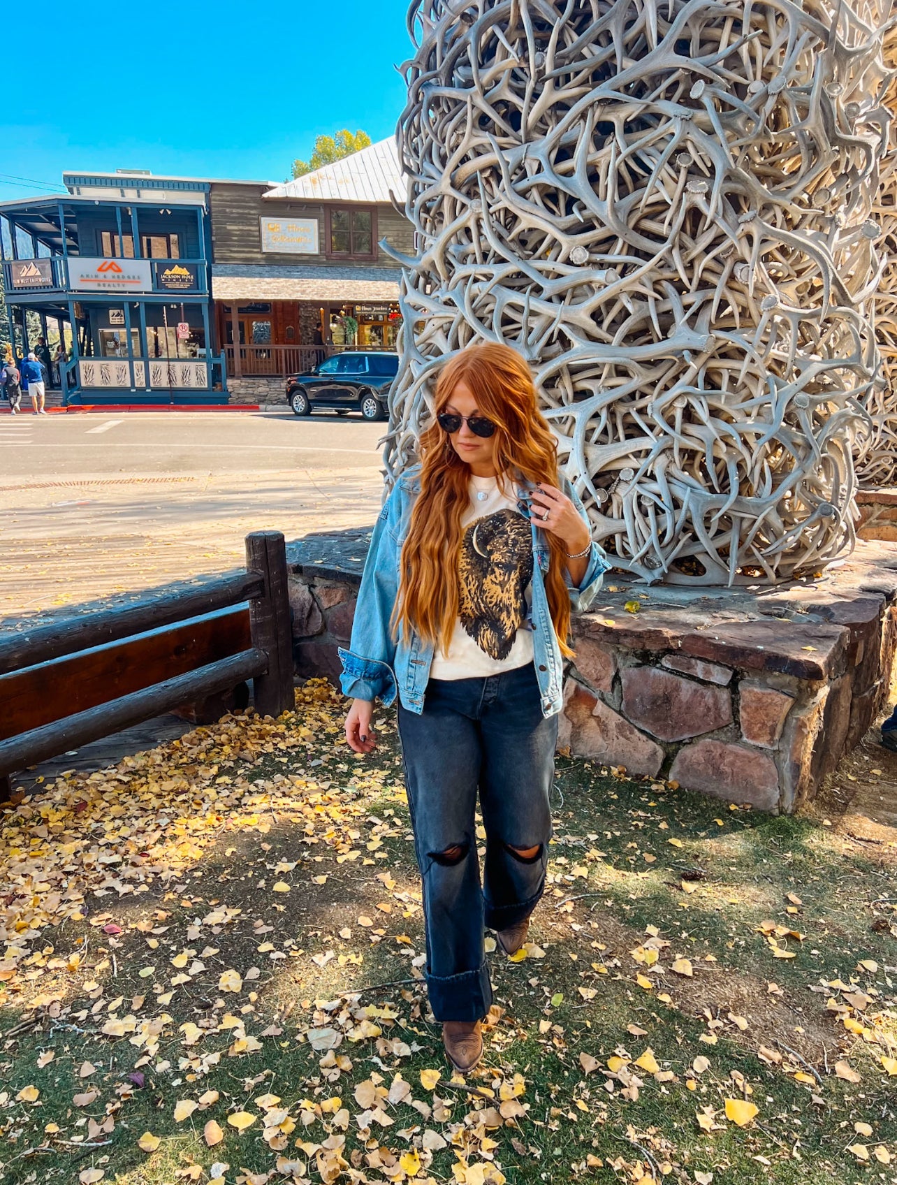 Buffalo Western Graphic Tee(Adult)(Cream)