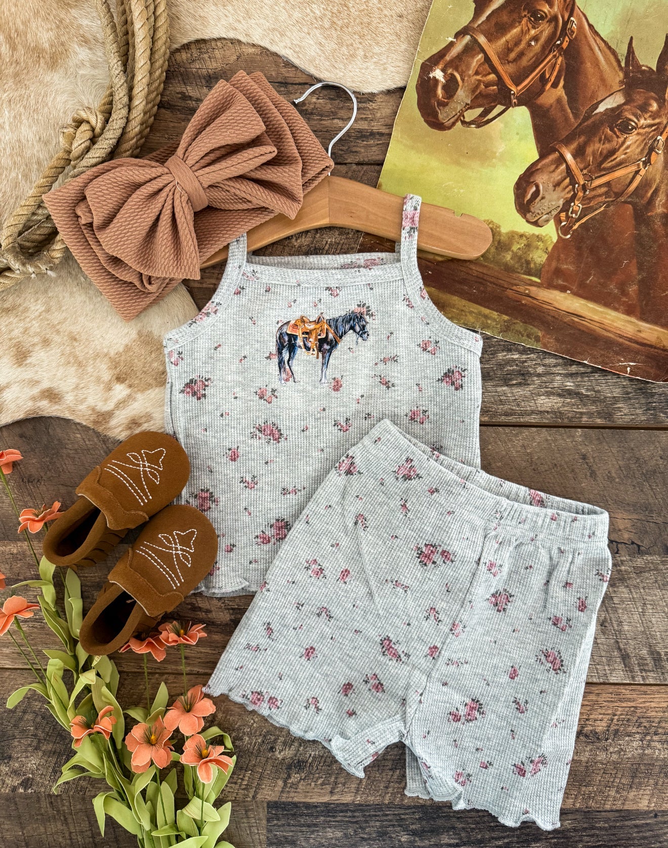 Ole Trusty Floral Short Set- Baby/Toddler