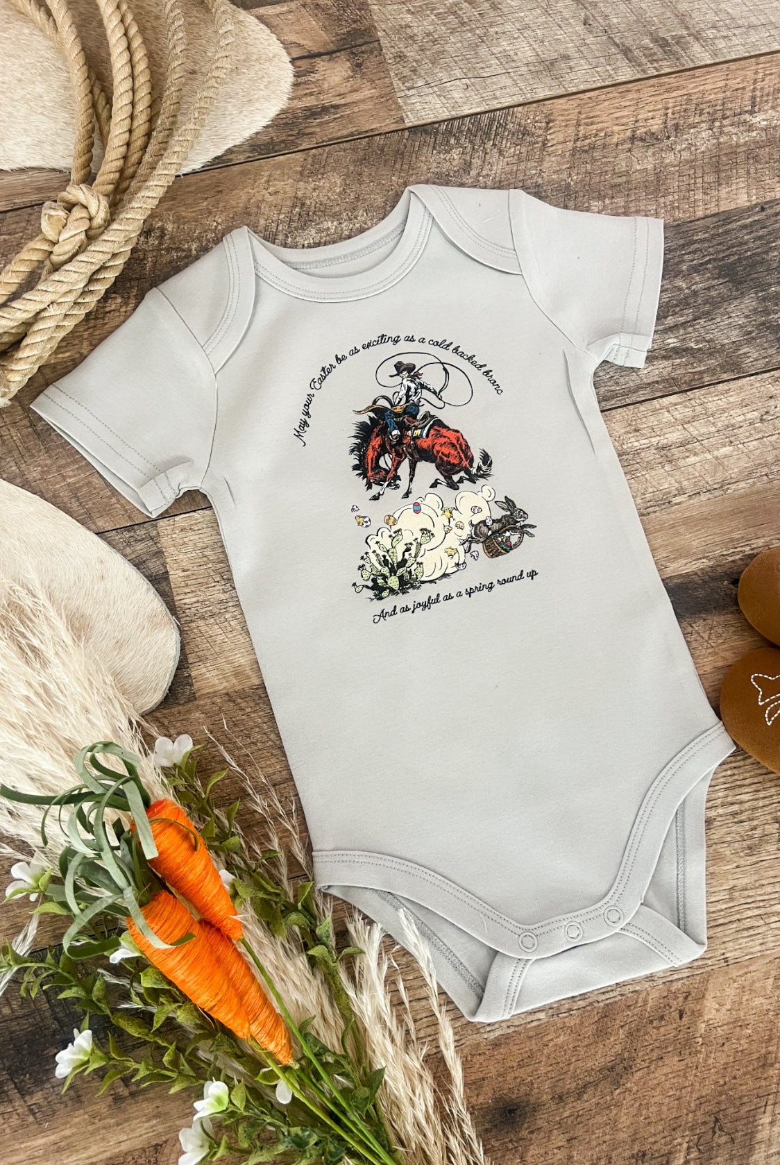 Rascally Rabbit Easter Tee/Onesie(Onesie/Toddler/Youth) (slate)