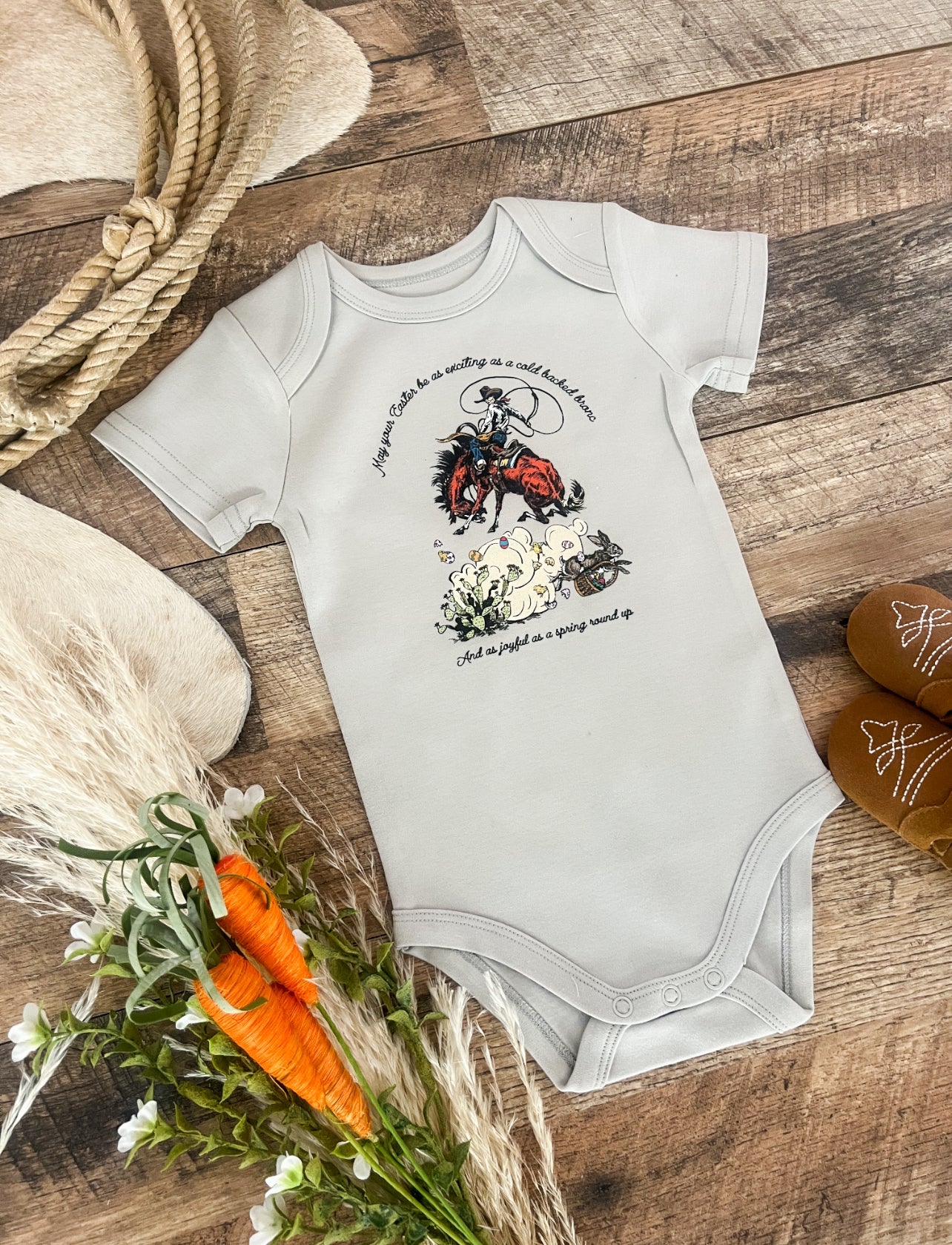 Rascally Rabbit Easter Tee/Onesie(Onesie/Toddler/Youth) (slate)