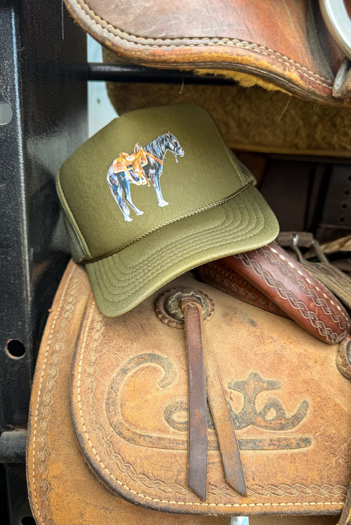 Ole Trusty Trucker Hat (Adult) Army Green