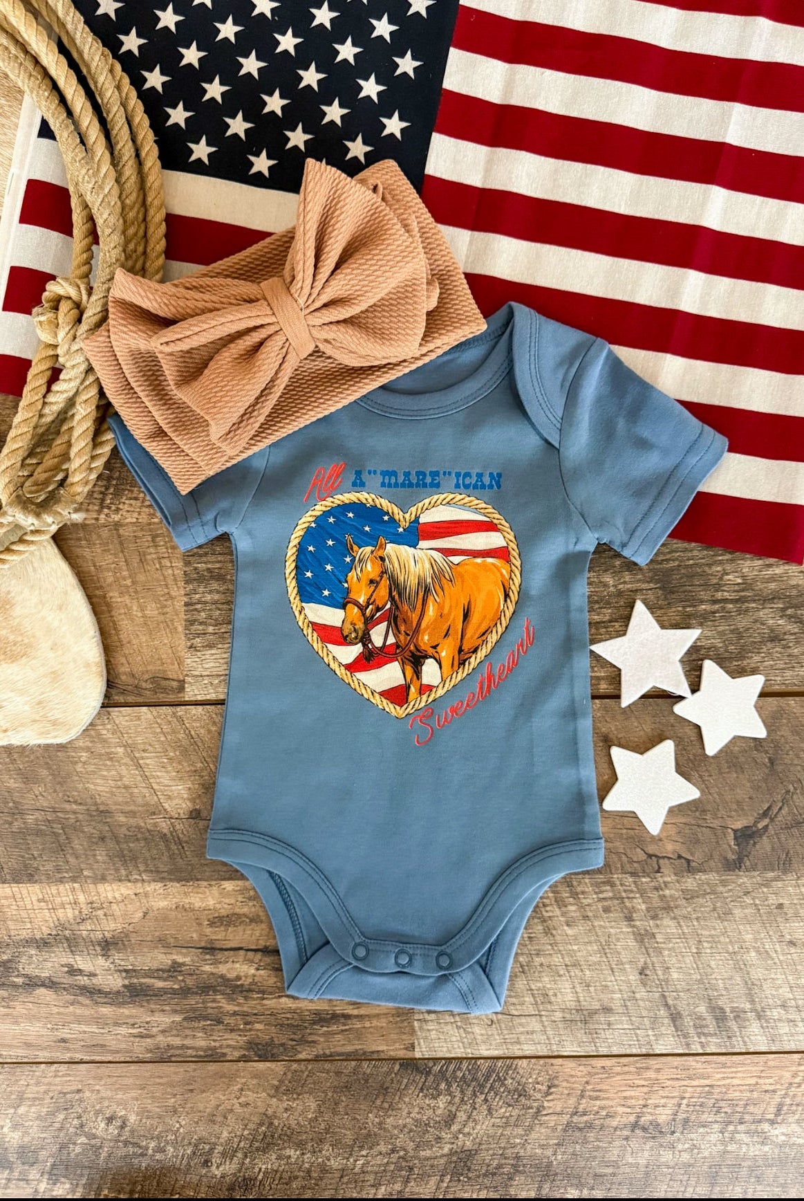 All A ’Mare’ican Sweetheart- Infant (onesie)/Toddler/Youth (tee)