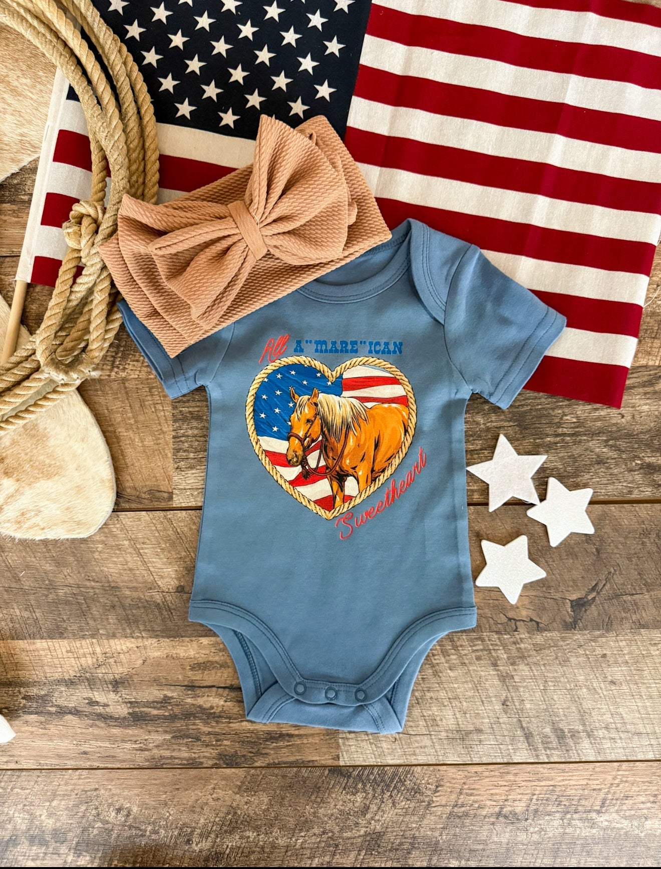 All A ’Mare’ican Sweetheart- Infant (onesie)/Toddler/Youth (tee)