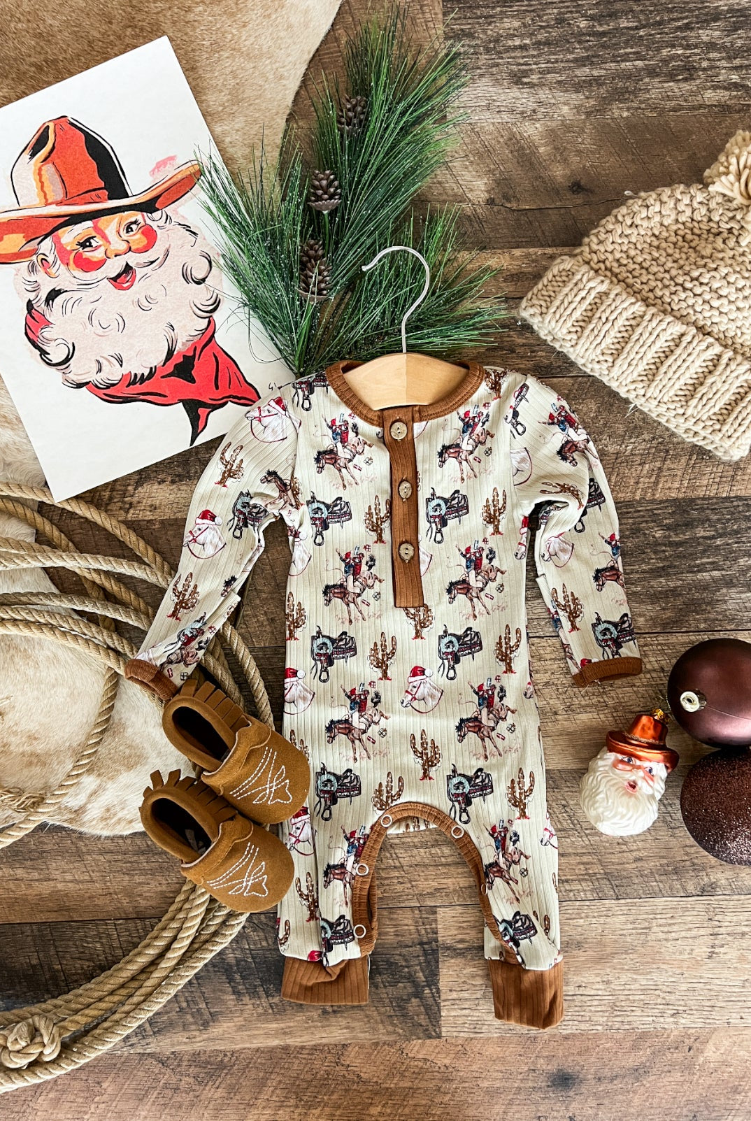Broncin’ Christmas Romper (Baby)