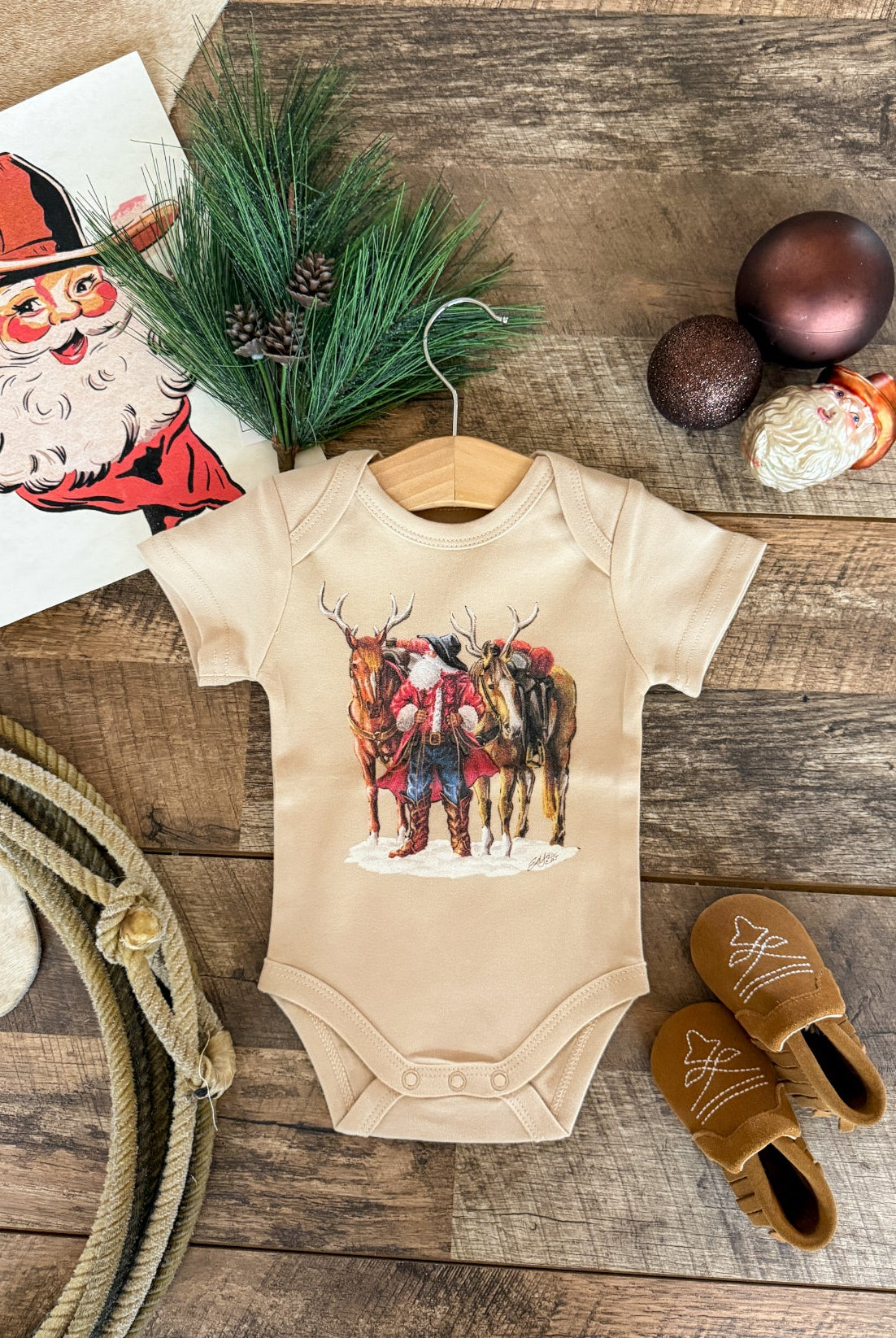 Santa & His Reinhorses Christmas Design (Onesie/Youth Tee)