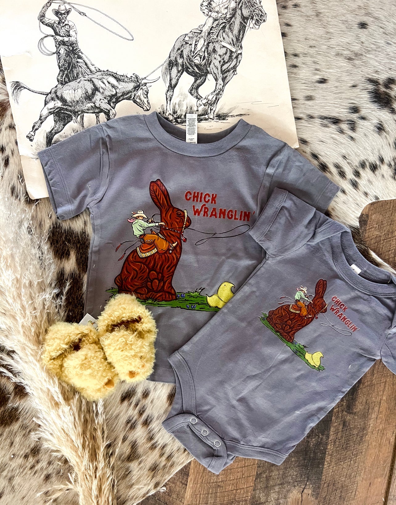 Chick Wranglin’ Easter Tee/Onesie(little kid)