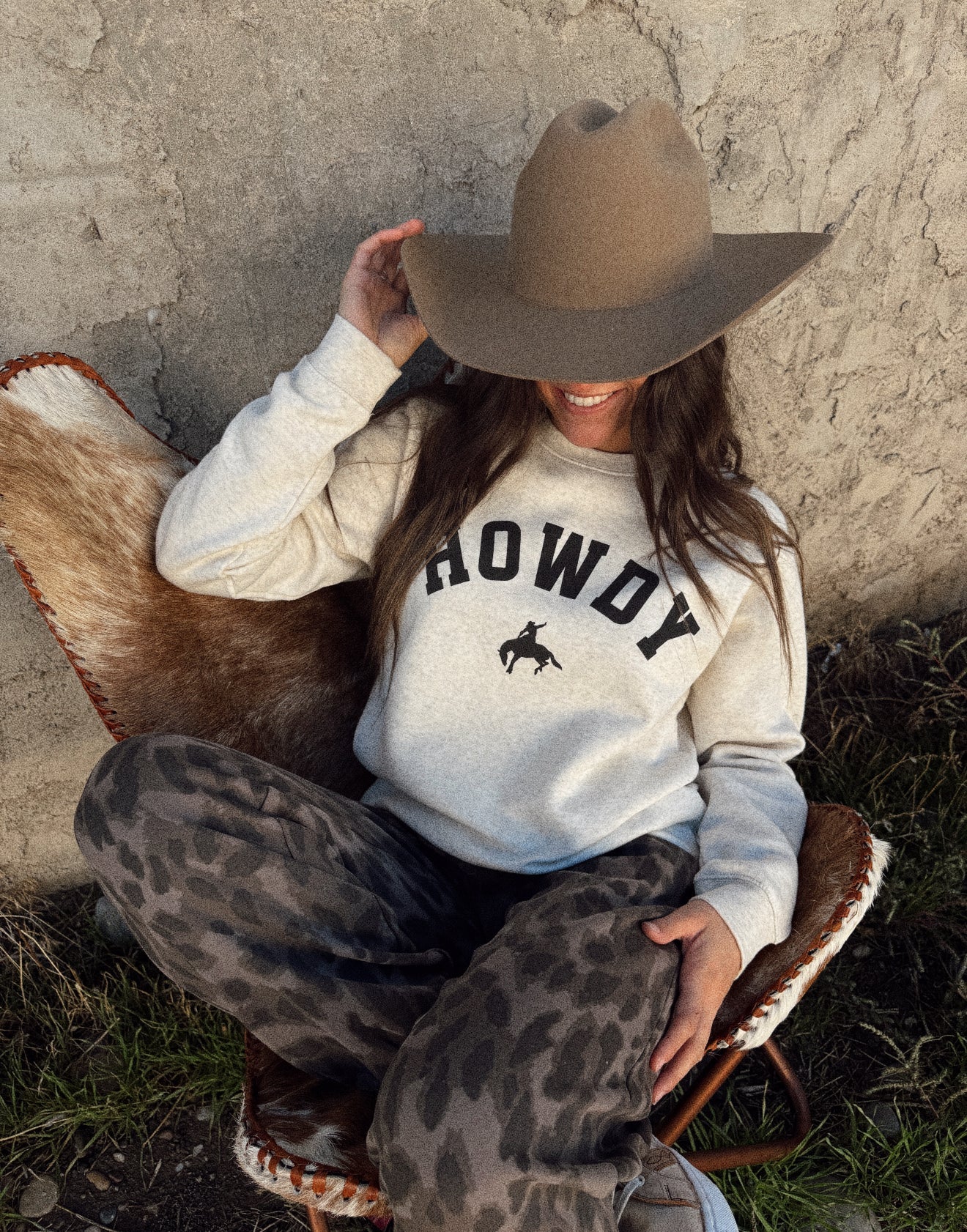 Howdy Heathered Sweatshirt