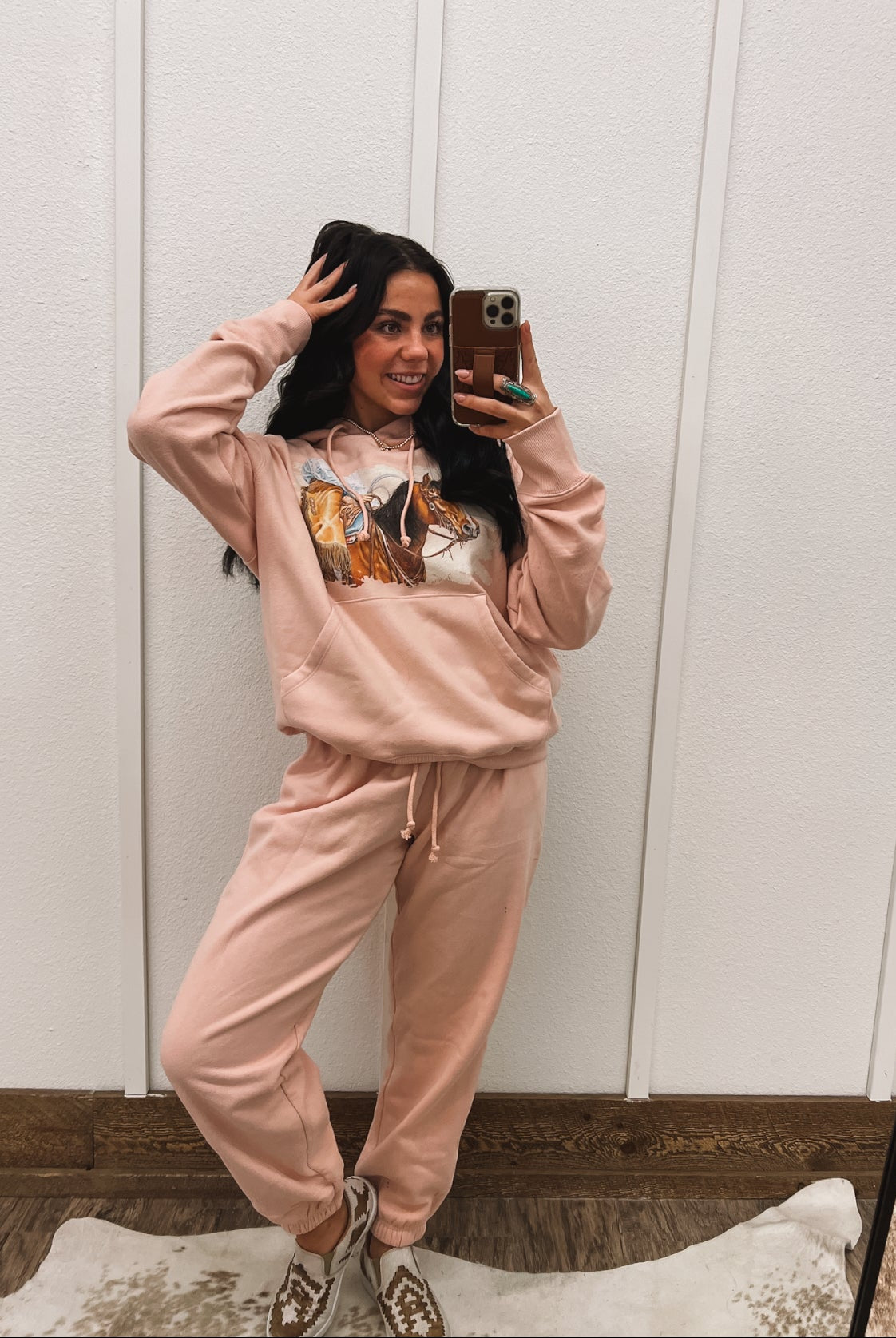 Head Strong Hoodie Set(Adult)(Light Pink)