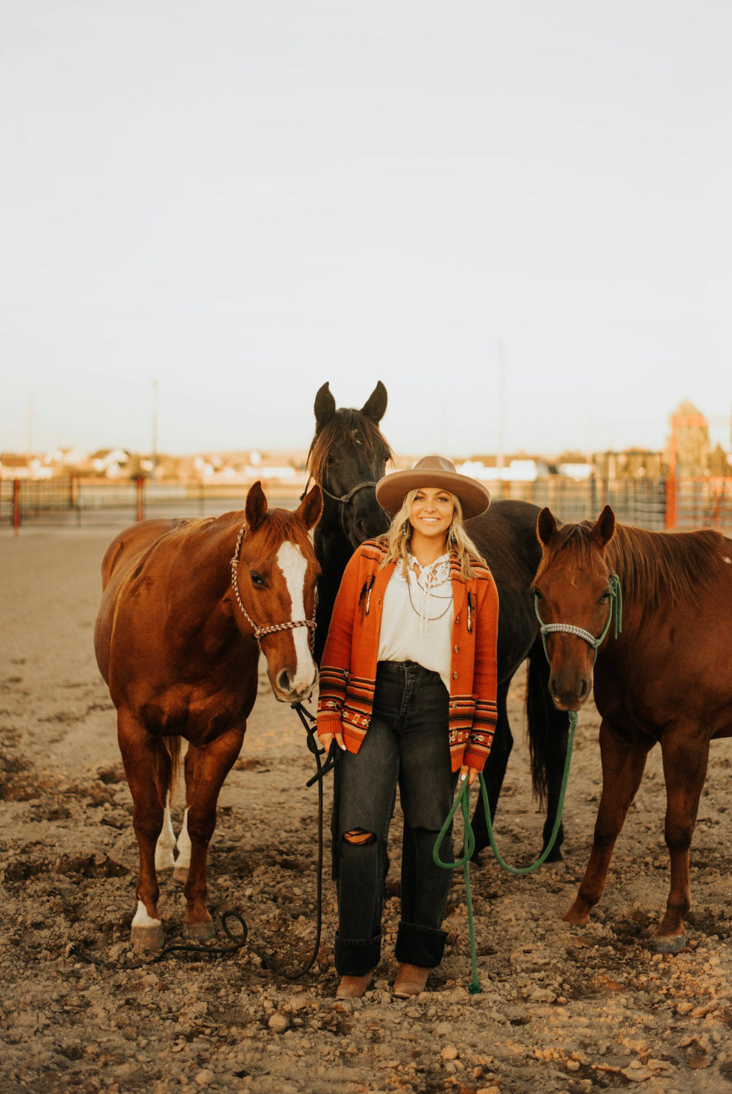 Gone Country Horse Cardigan(Rust)
