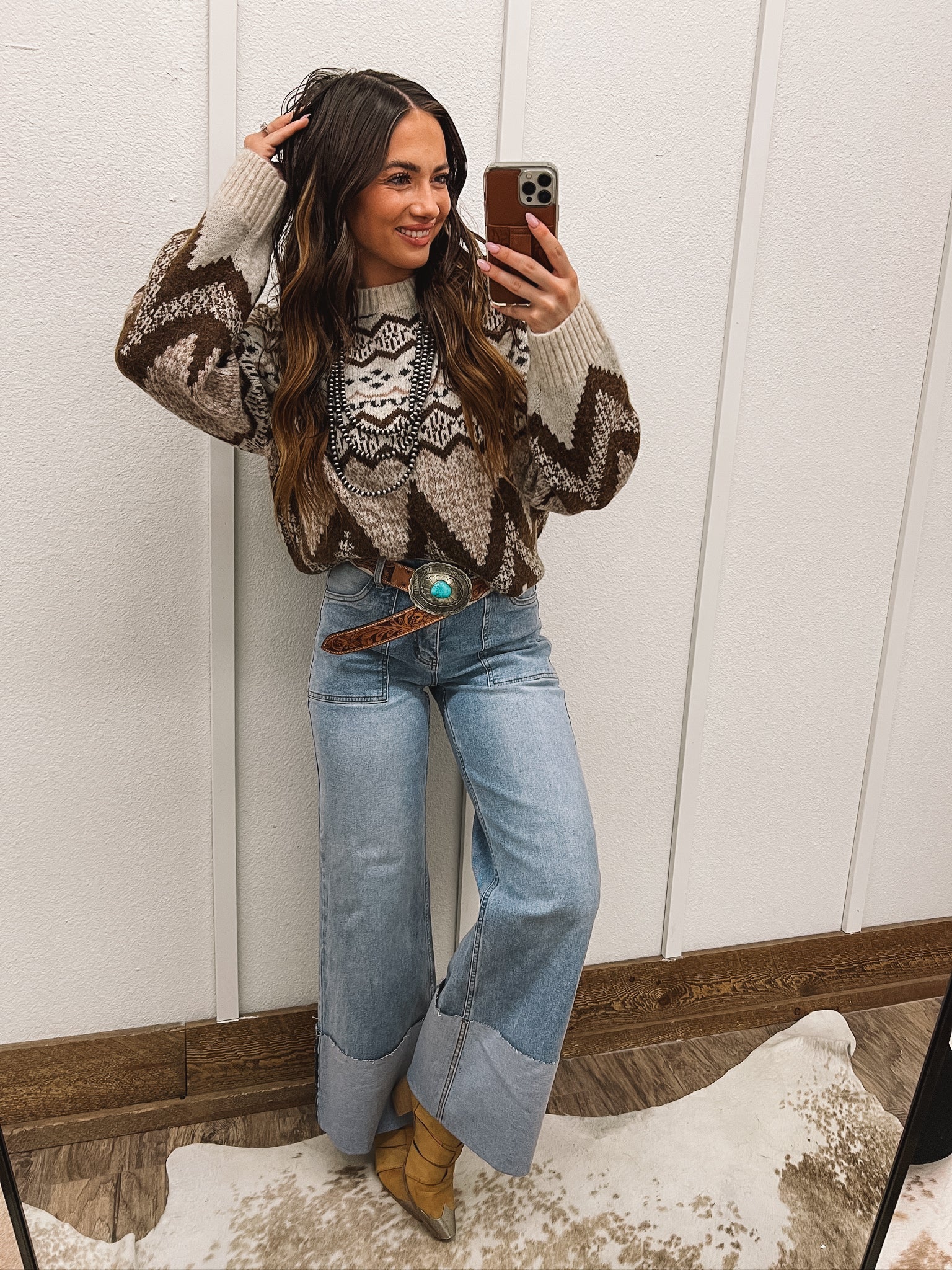 Miss Mountain Knit Sweater Tops - Sweaters