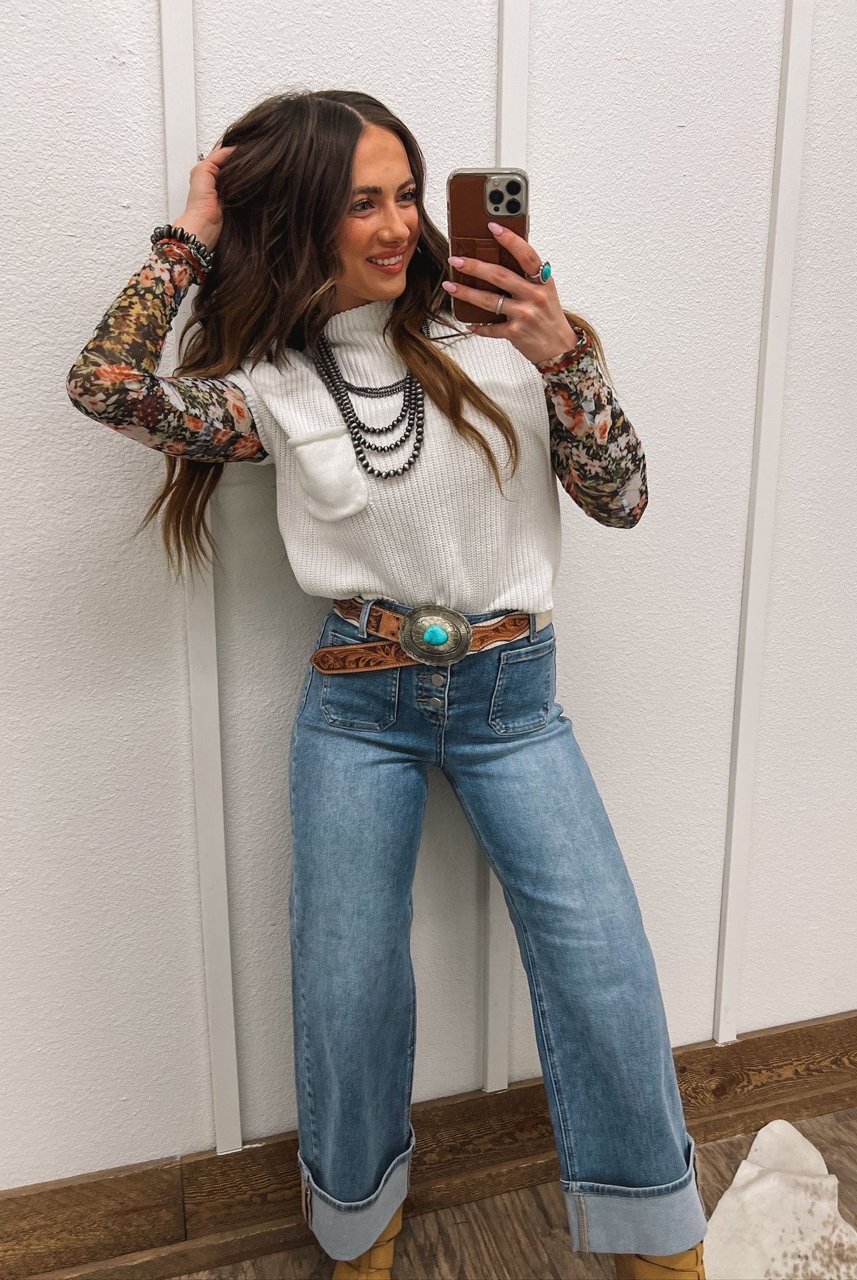 Lasso Knit Sweater Vest (Ivory) Tops - Sweaters