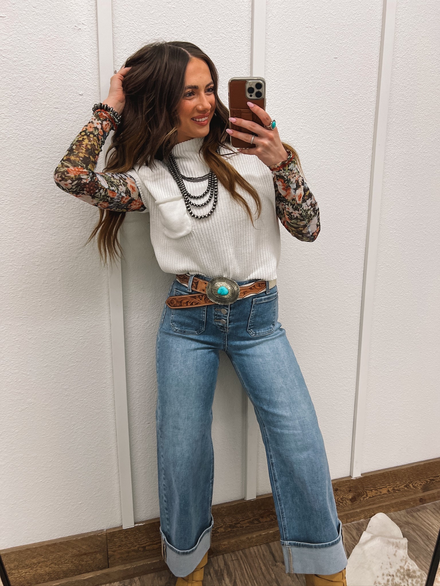 Lasso Knit Sweater Vest (Ivory) Tops - Sweaters