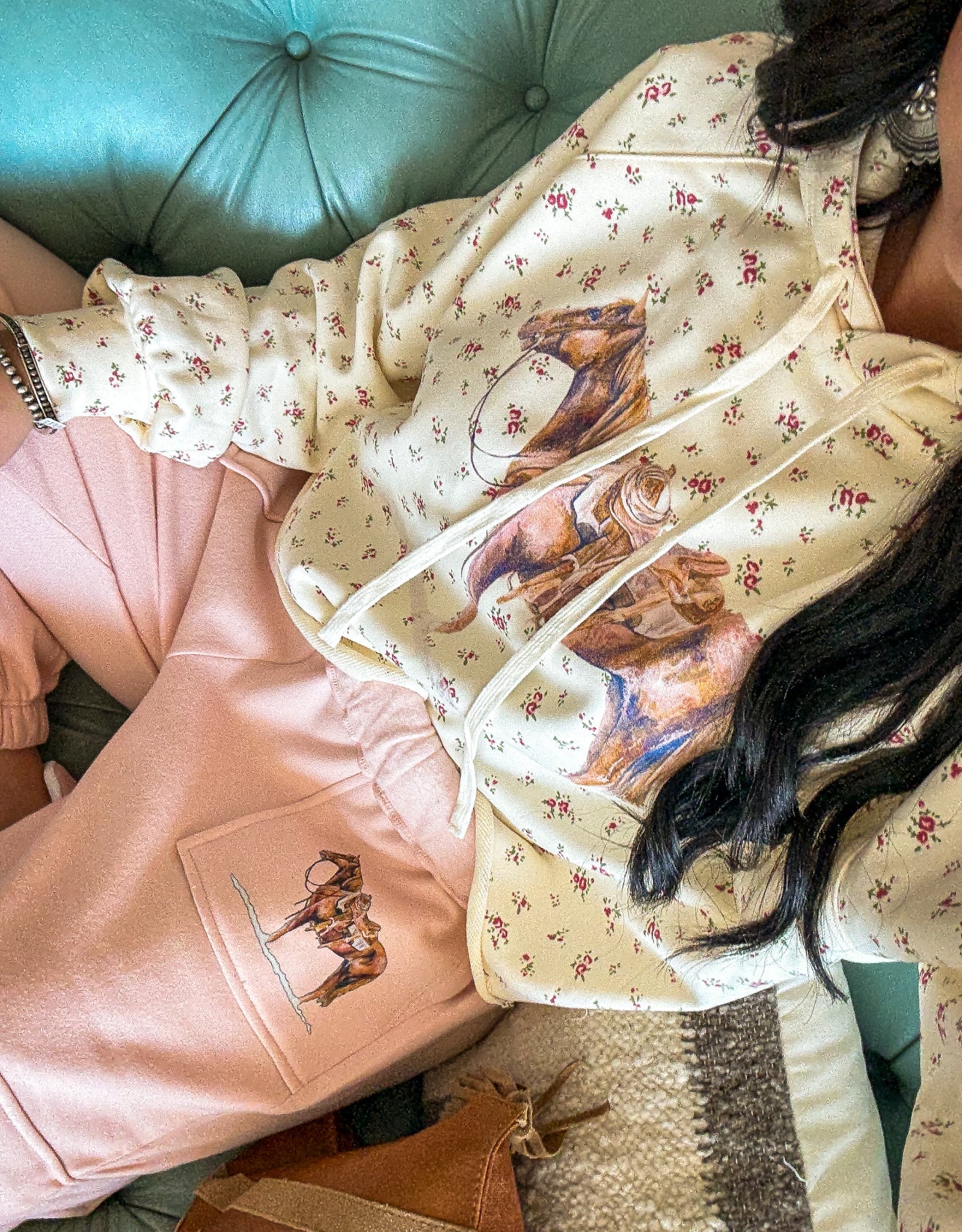 The Good Horse Floral Hoodie(Adult)