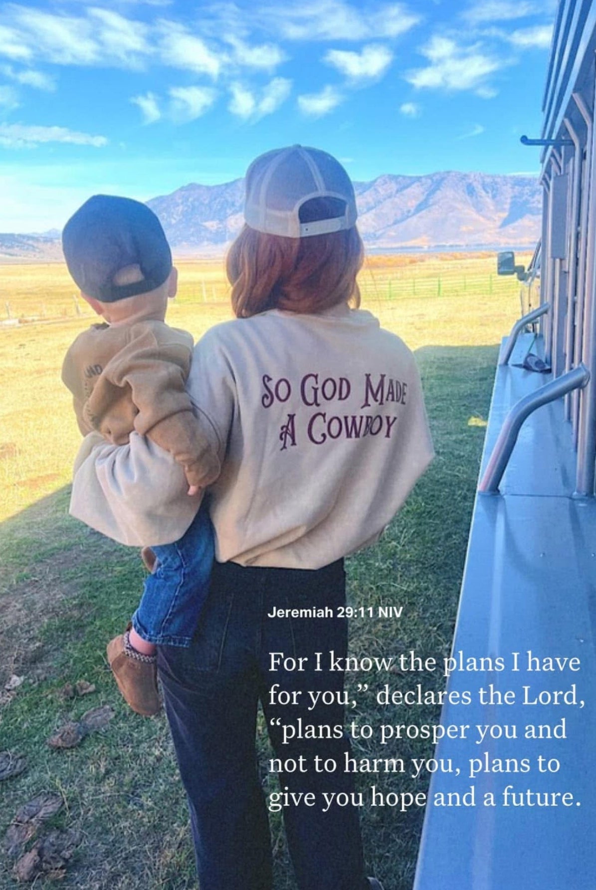 So God Made A Cowboy Sweatshirt (light taupe)