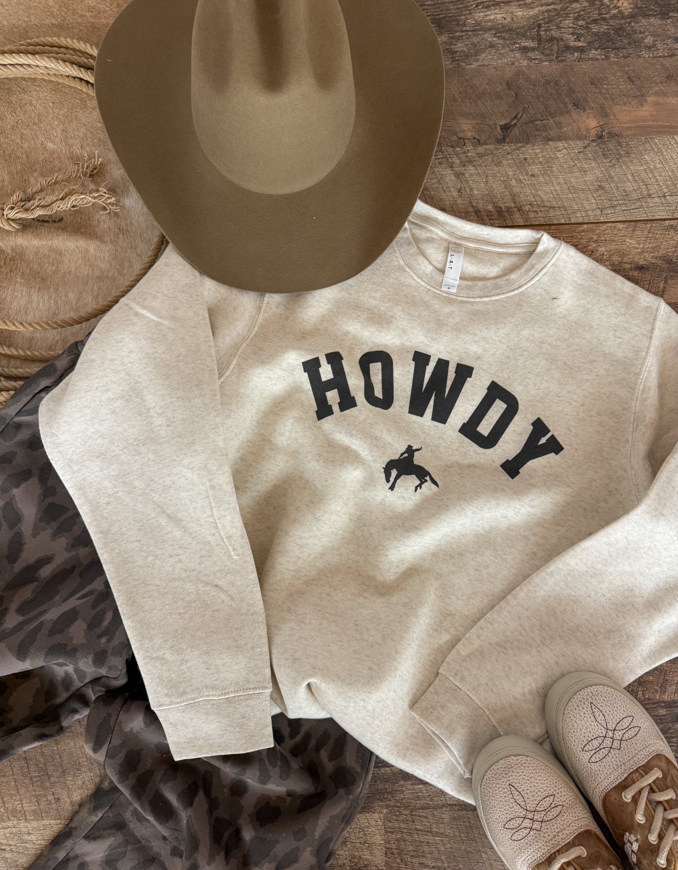 Howdy Heathered Sweatshirt