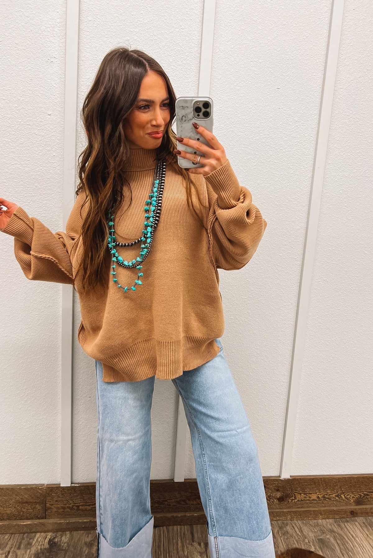 Dolly Oversized Sweater (Deep Camel) Tops - Sweaters