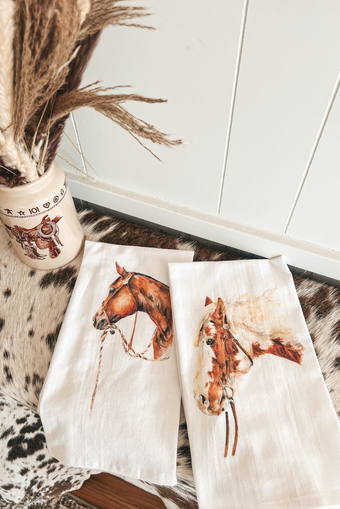 Western Tea Towel 2.0 (the horses)