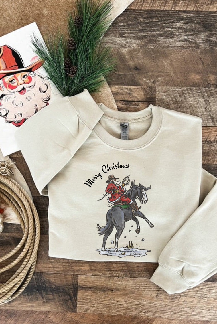 Nick Of Time Christmas Tee or Sweatshirt (cream)