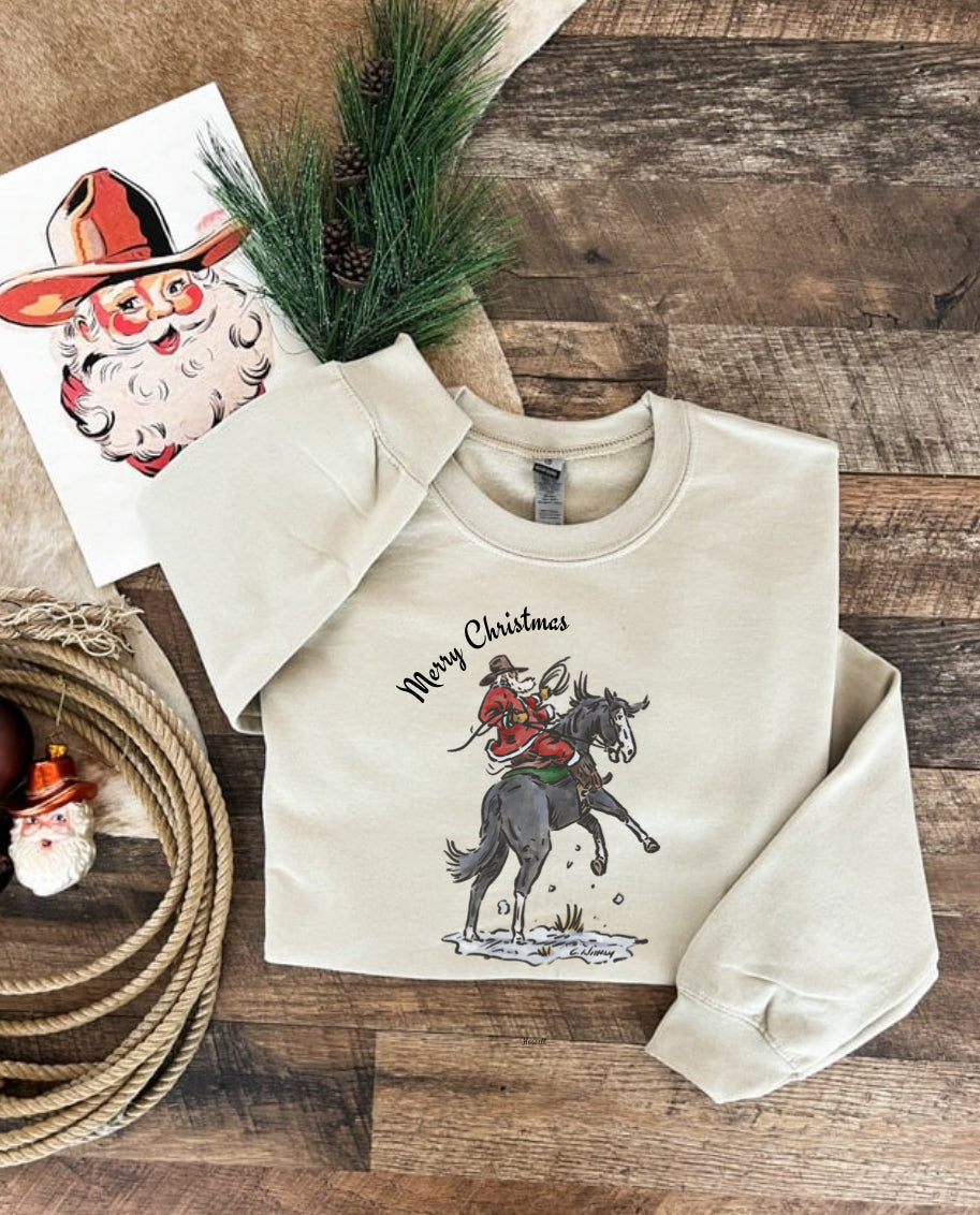 Nick Of Time Christmas Tee or Sweatshirt (cream)