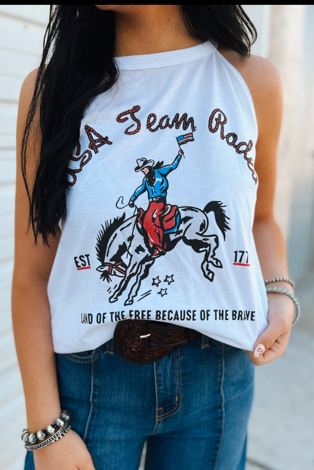 USA Team Rodeo Bronc Halter Tank