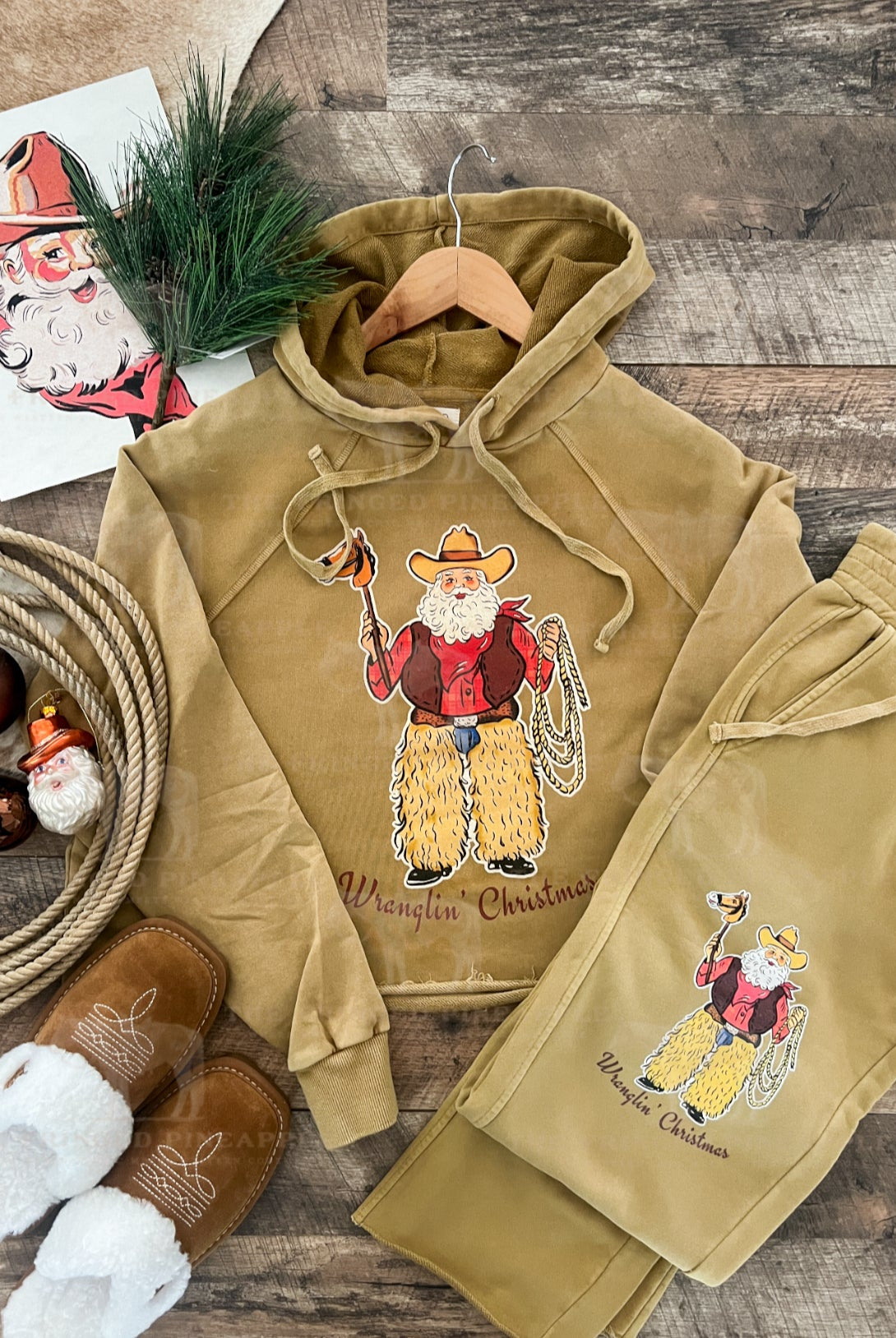 Wranglin Christmas Santa Set (cropped)(Burnt Mustard)
