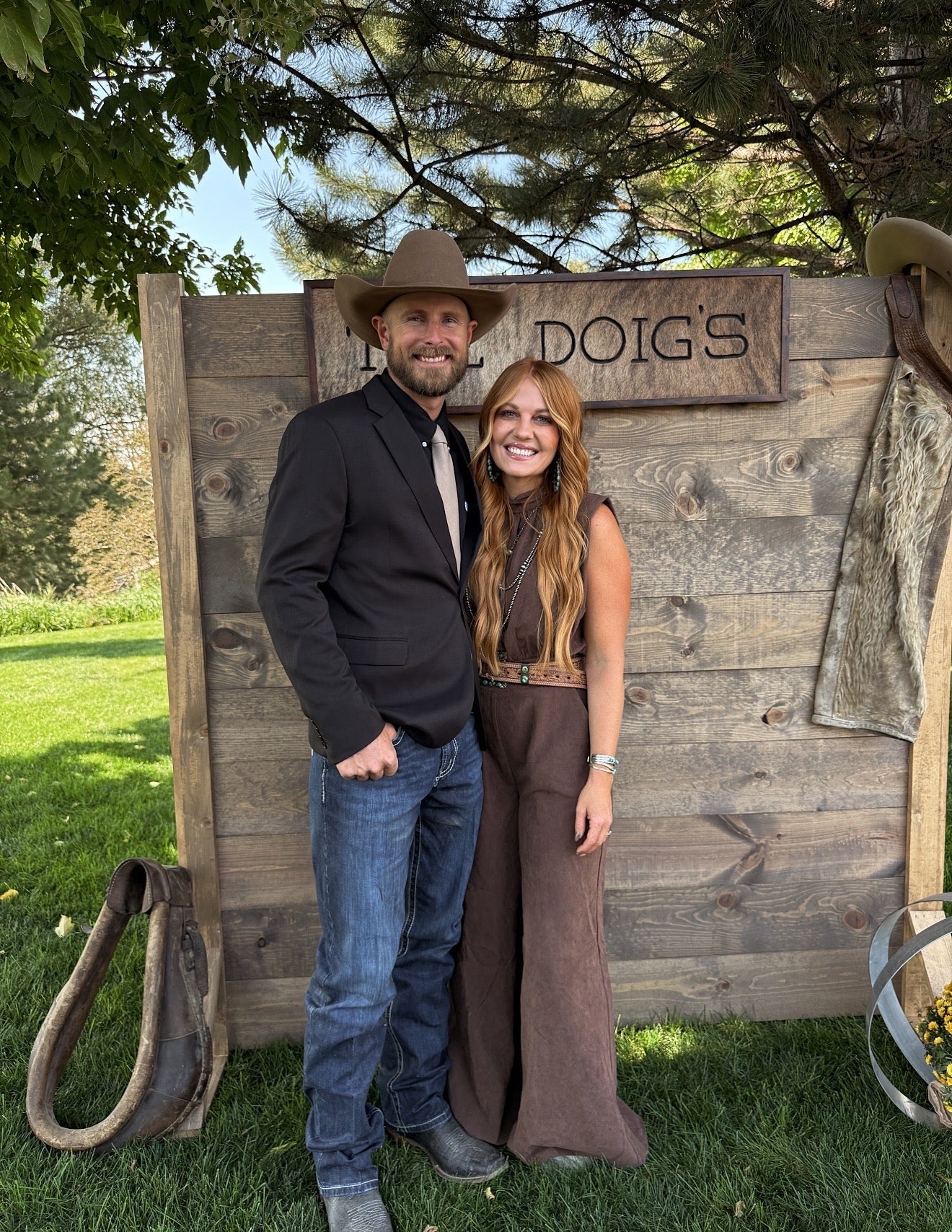 Chic Cowgirl Jumpsuit (Brown)