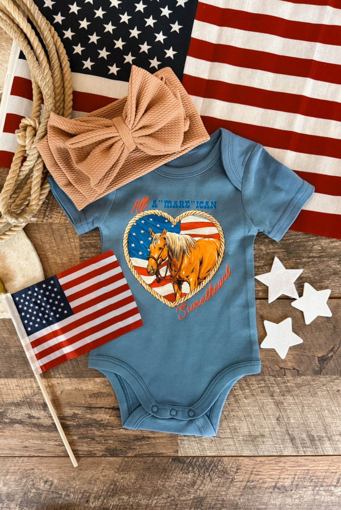 All A ’Mare’ican Sweetheart- Infant (onesie)/Toddler/Youth (tee)
