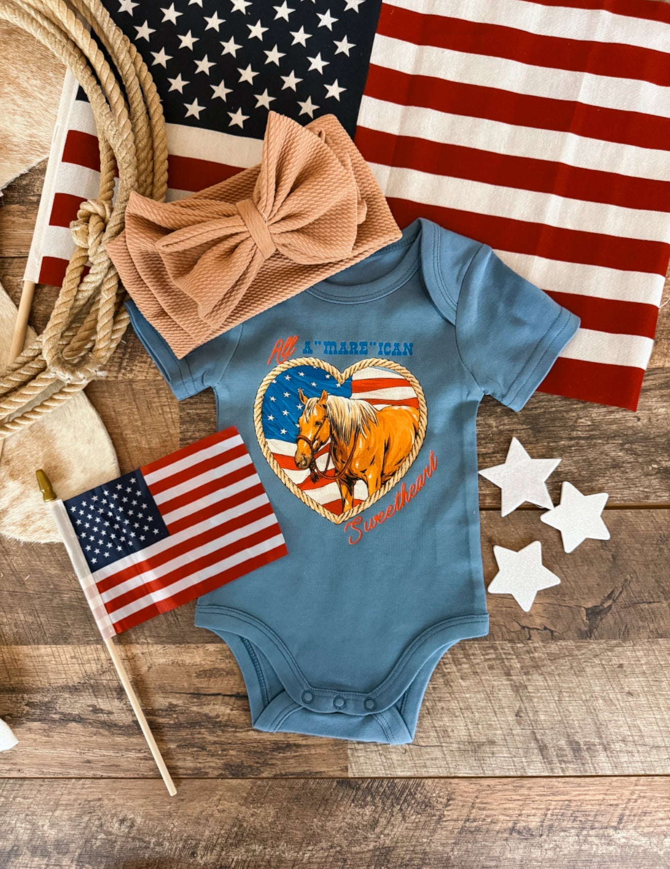 All A ’Mare’ican Sweetheart- Infant (onesie)/Toddler/Youth (tee)