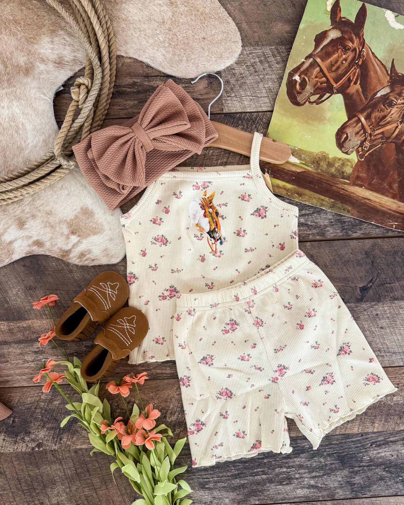 Painted Desert Dust Floral Short Set- Baby/Toddler