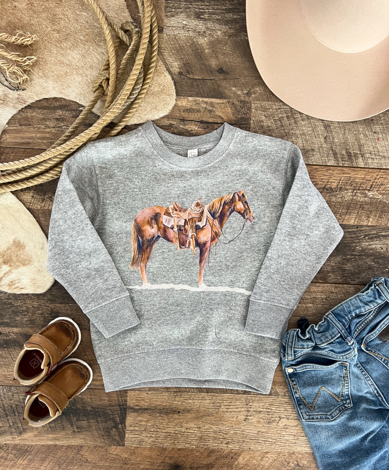 The Good Horse Sweatshirt(Infant/Toddler/Youth)(Heathered Grey)