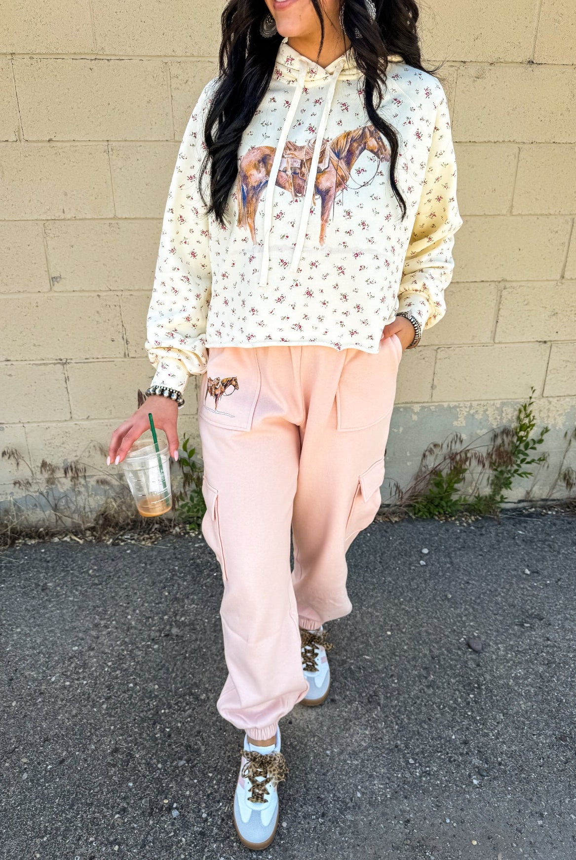 The Good Horse Floral Hoodie(Adult)