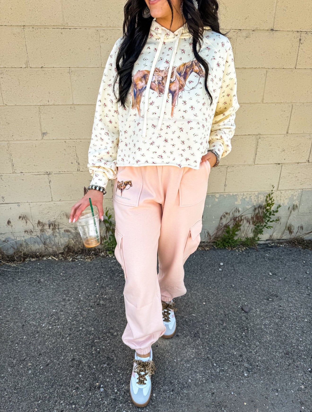 The Good Horse Floral Hoodie(Adult)