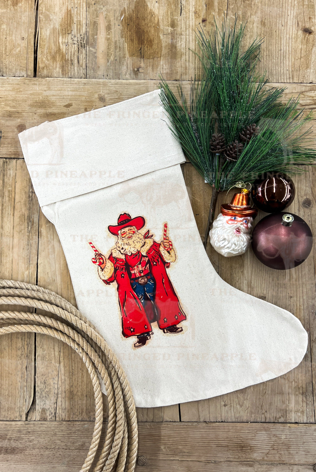 TFP Christmas Stocking Candy Cane Santa