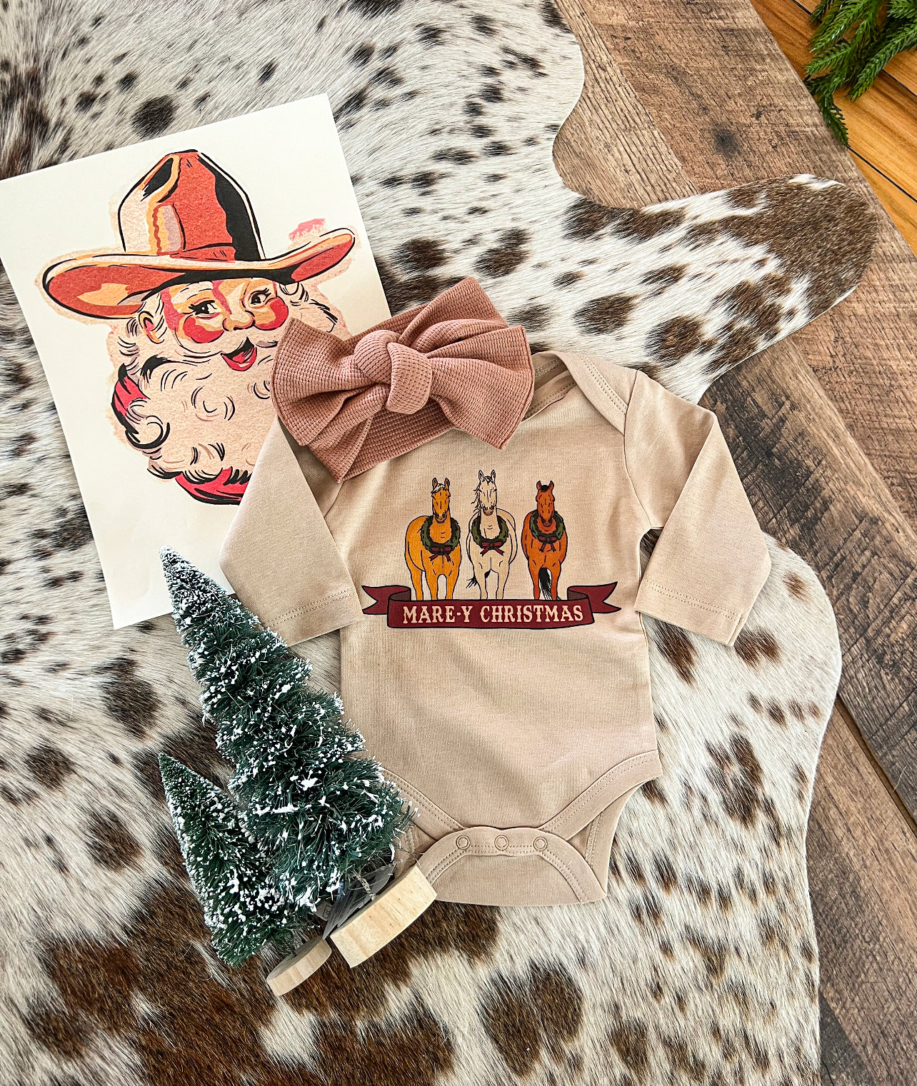 Marey Christmas Design (L/S Onesie/Youth Tee)(Clay)