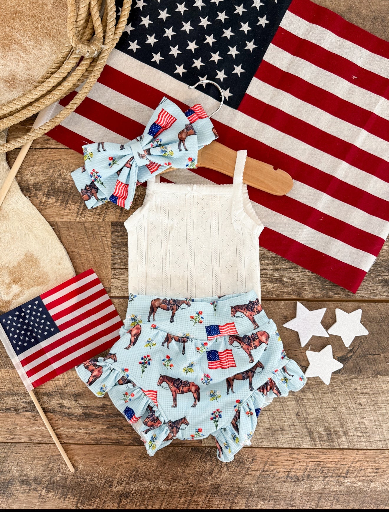 Patriotic Pony Bummie & Bow (Minis)
