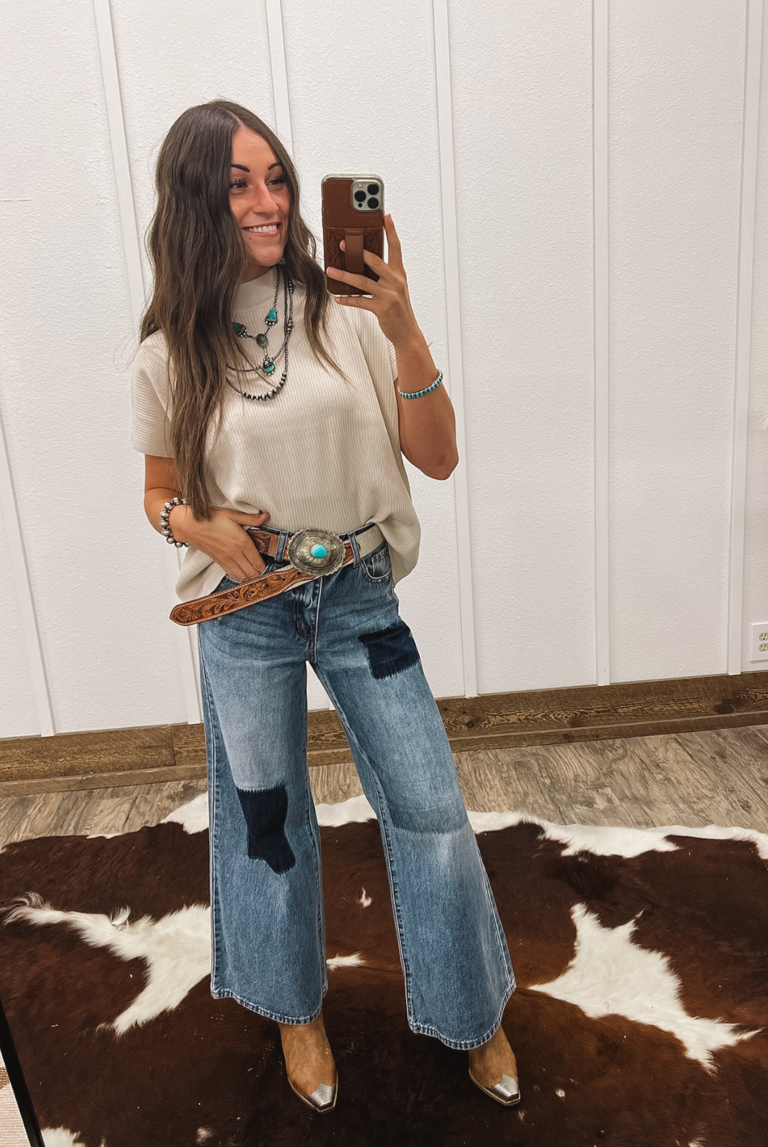 Out In The Country Mock Neck (Sand Beige) Tops - Sweaters