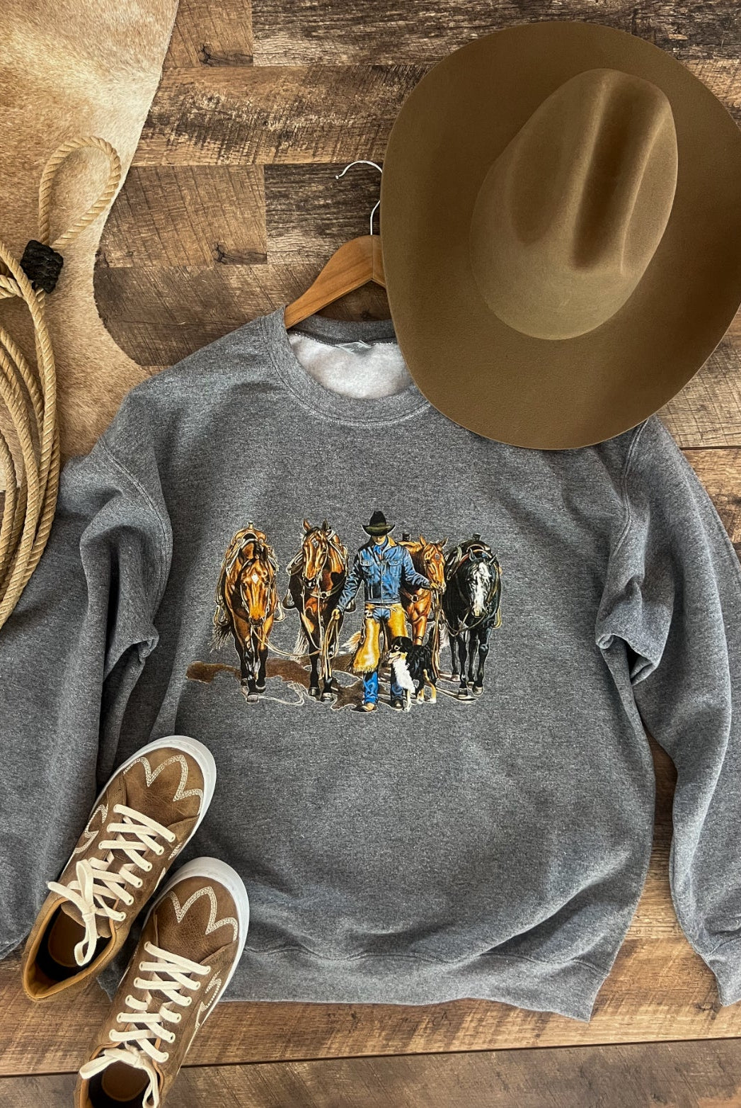 Leader Of The Pack Tee Or Sweatshirt (Adult)(Dark Heather Grey)