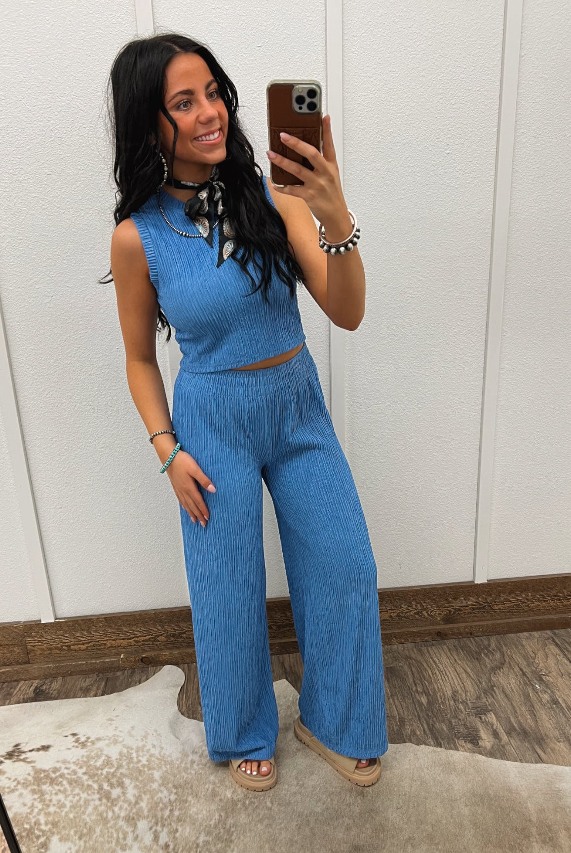 Morning Glory Cowgirl Set (Blue)