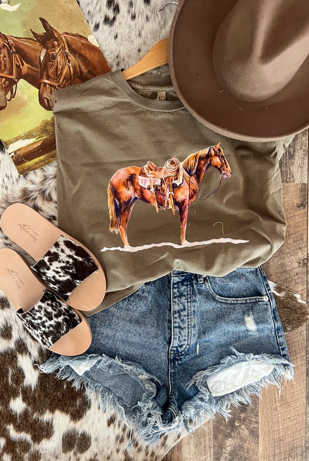 The Good Horse Muscle Tank (Adult)(Faded Brown)