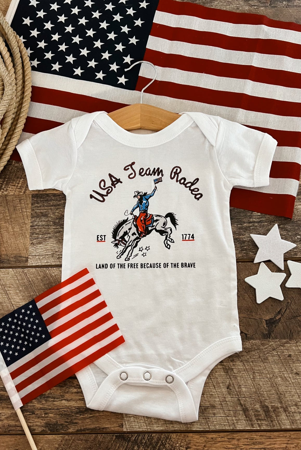 USA Team Rodeo Bronc- Infant (onesie)/Toddler/Youth (tee)