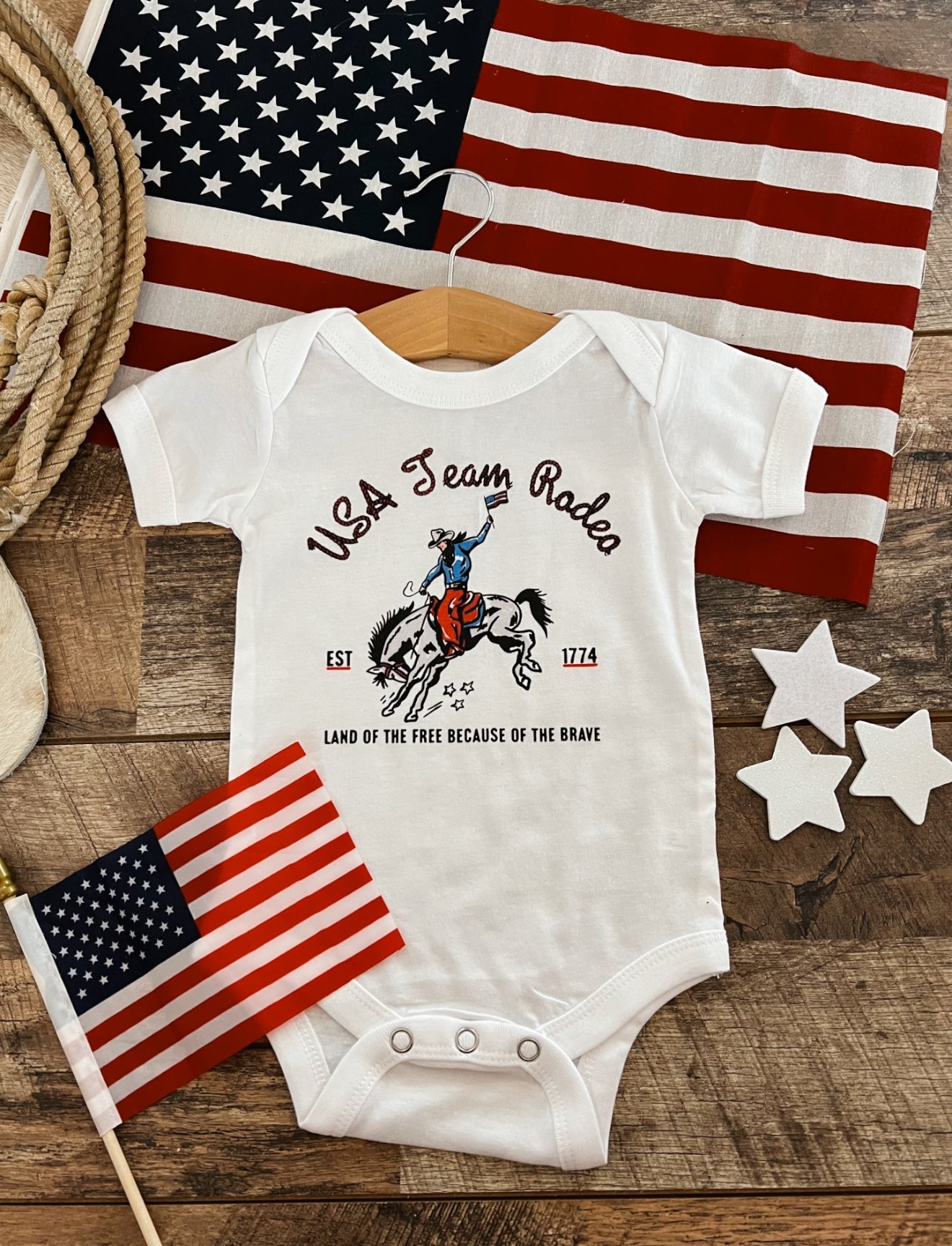 USA Team Rodeo Bronc- Infant (onesie)/Toddler/Youth (tee)