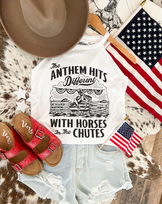 Western 4th Of July-Anthem Hits Different Tank B/W(white)
