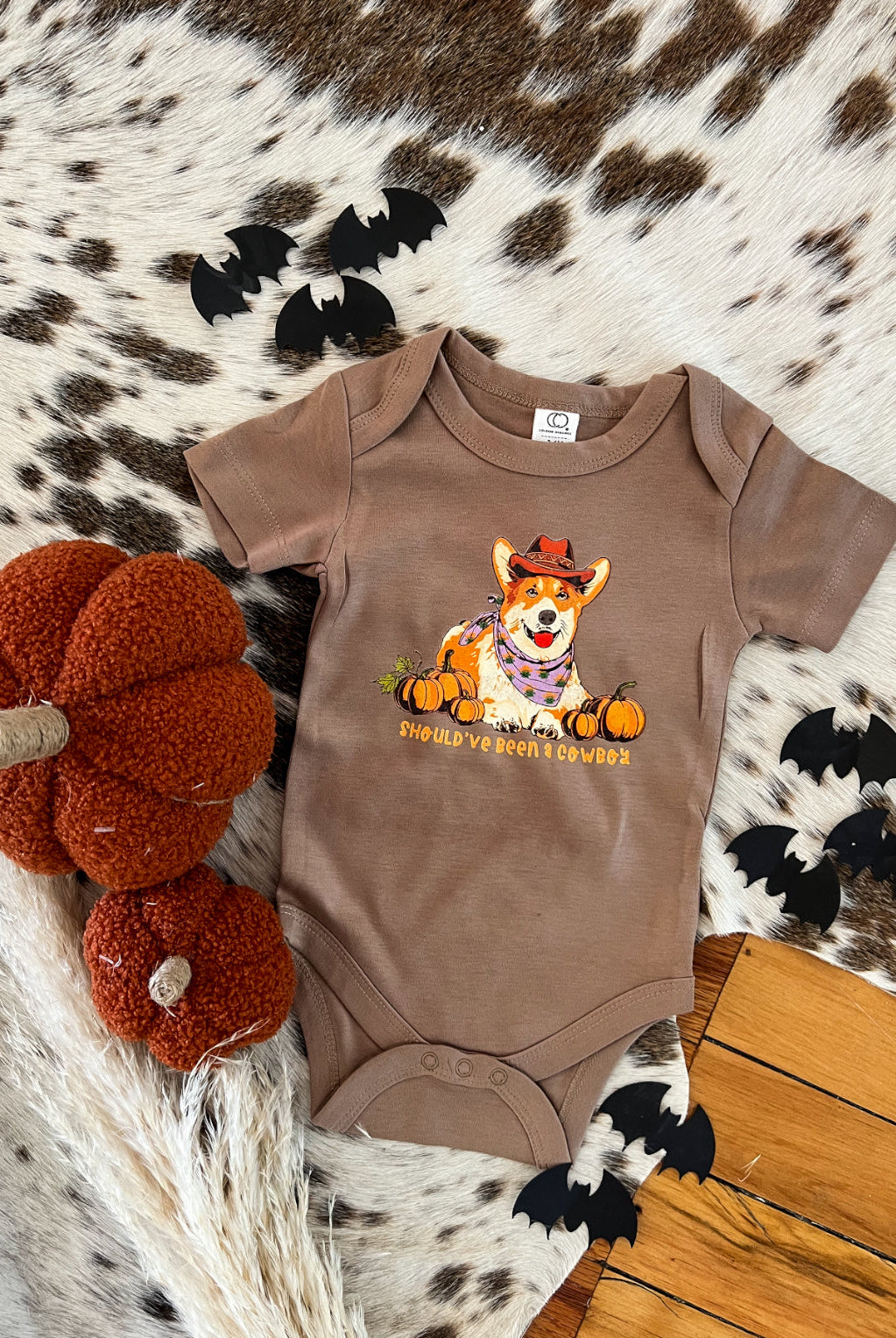 Corgi Halloween Design Onesie/Tee (little kid)(brown)