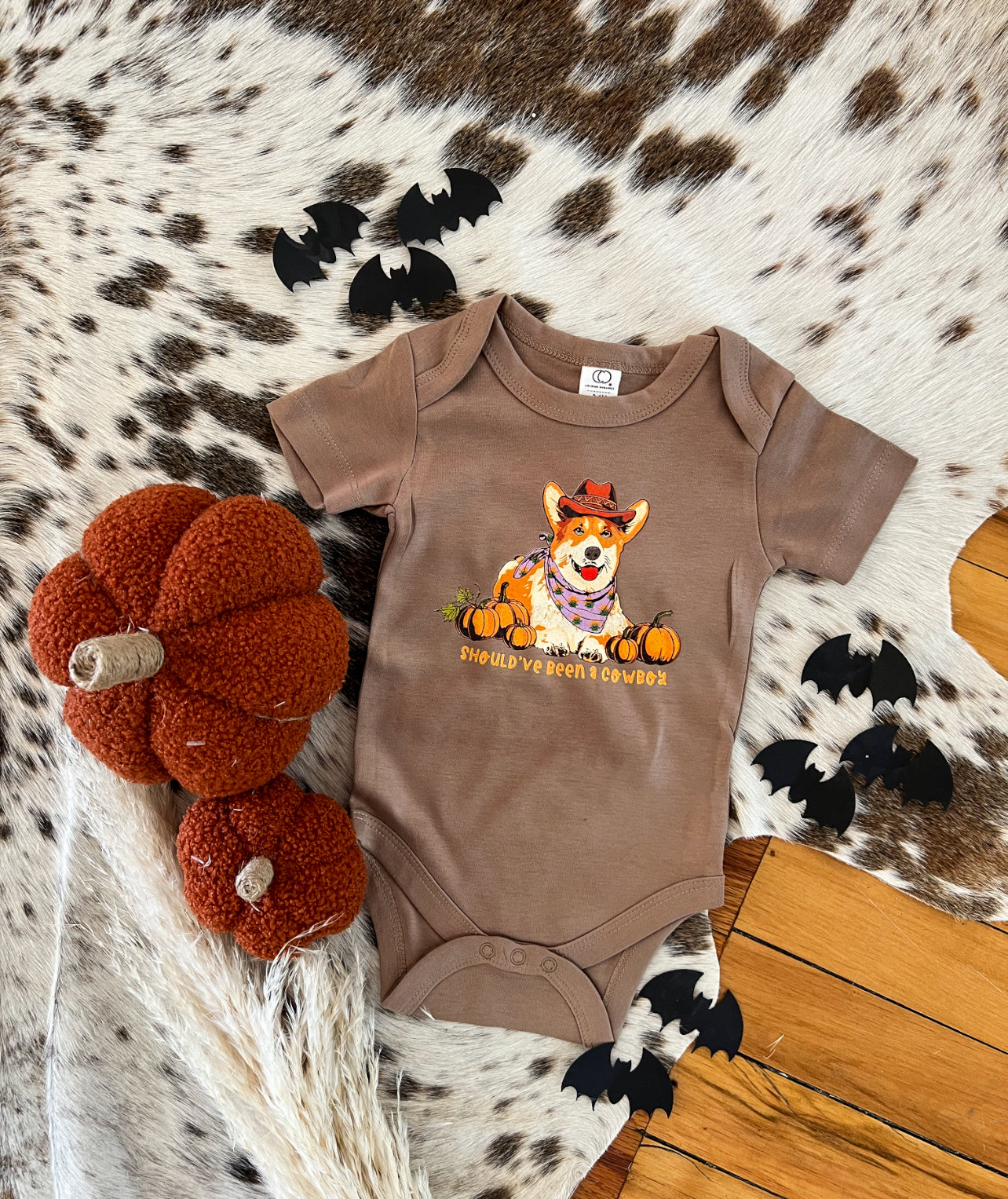 Corgi Halloween Design Onesie/Tee (little kid)(brown)