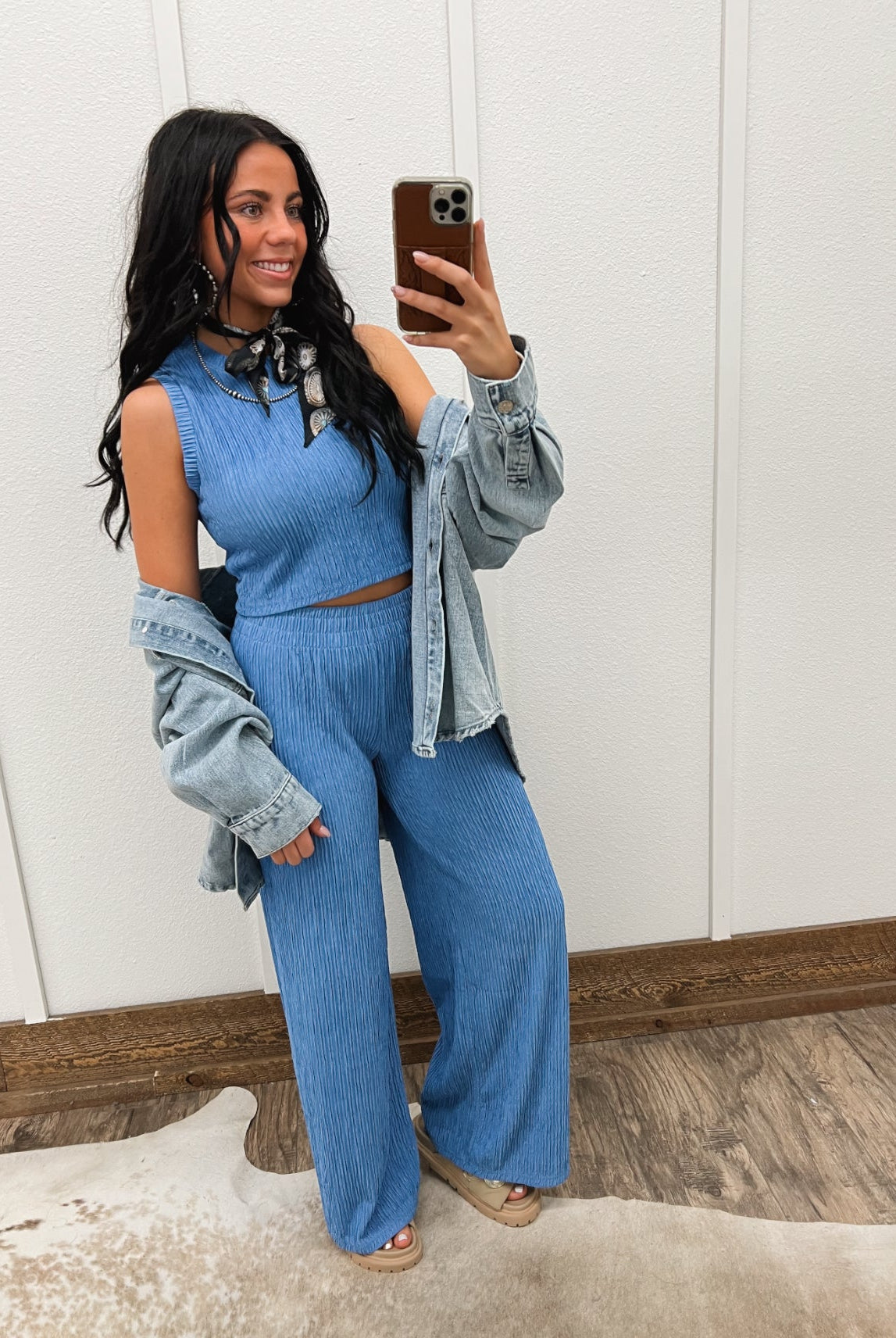 Morning Glory Cowgirl Set (Blue)