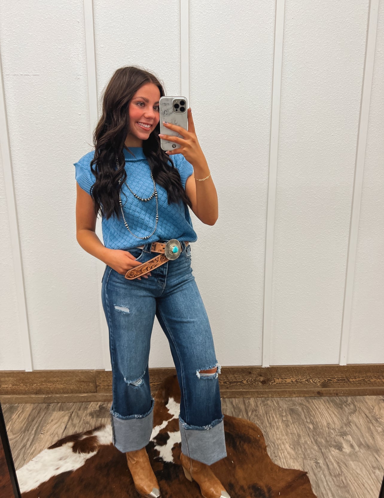 The Cowboy Sweater Vest (Blue)