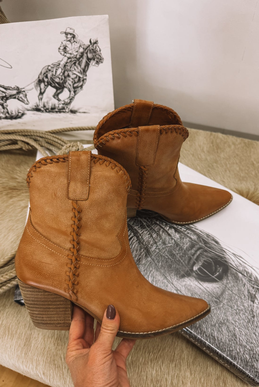 Gone Country Western Bootie (Taupe)