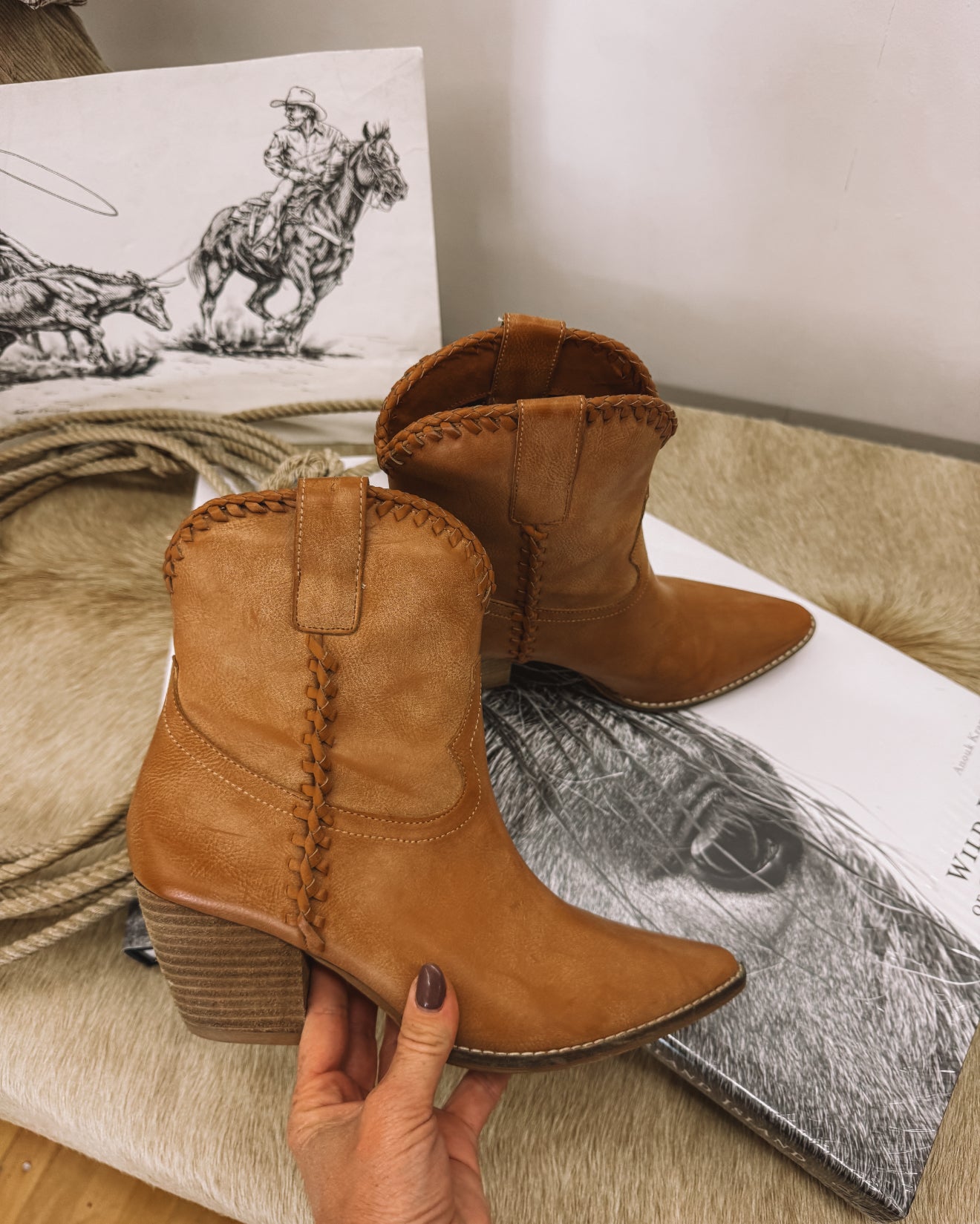 Gone Country Western Bootie (Taupe)