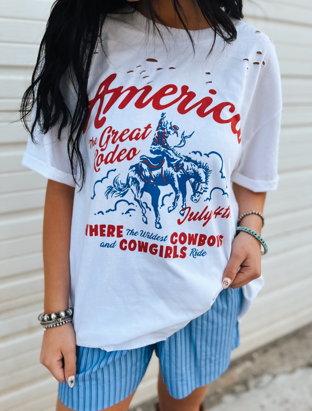 The Great American Rodeo Distressed Tee