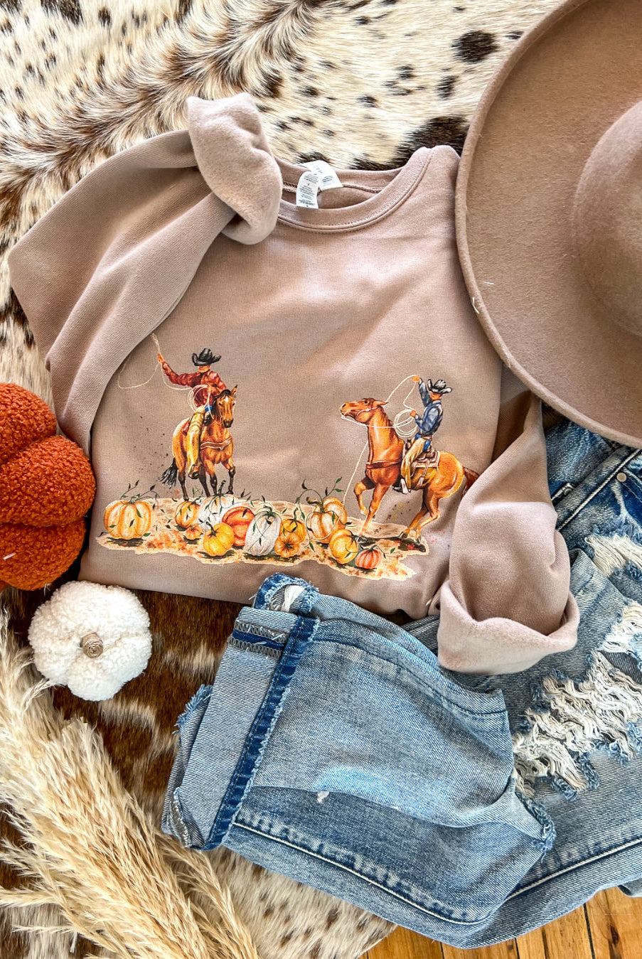 Fall Gathering Sweatshirt (tan)